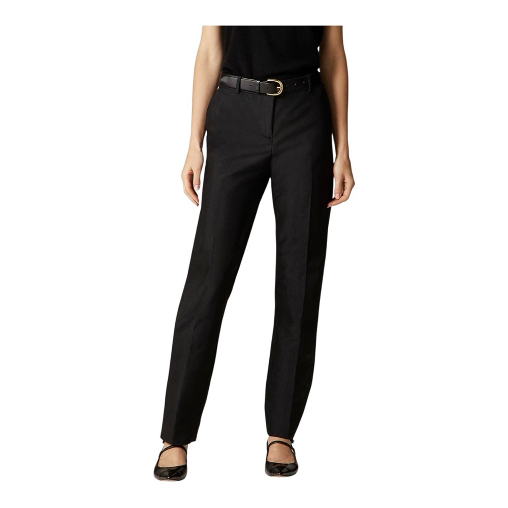 J. Crew Slim Fit Trouser In Sateen Black Size 0 Ora Italian Fabric New Fall 2025